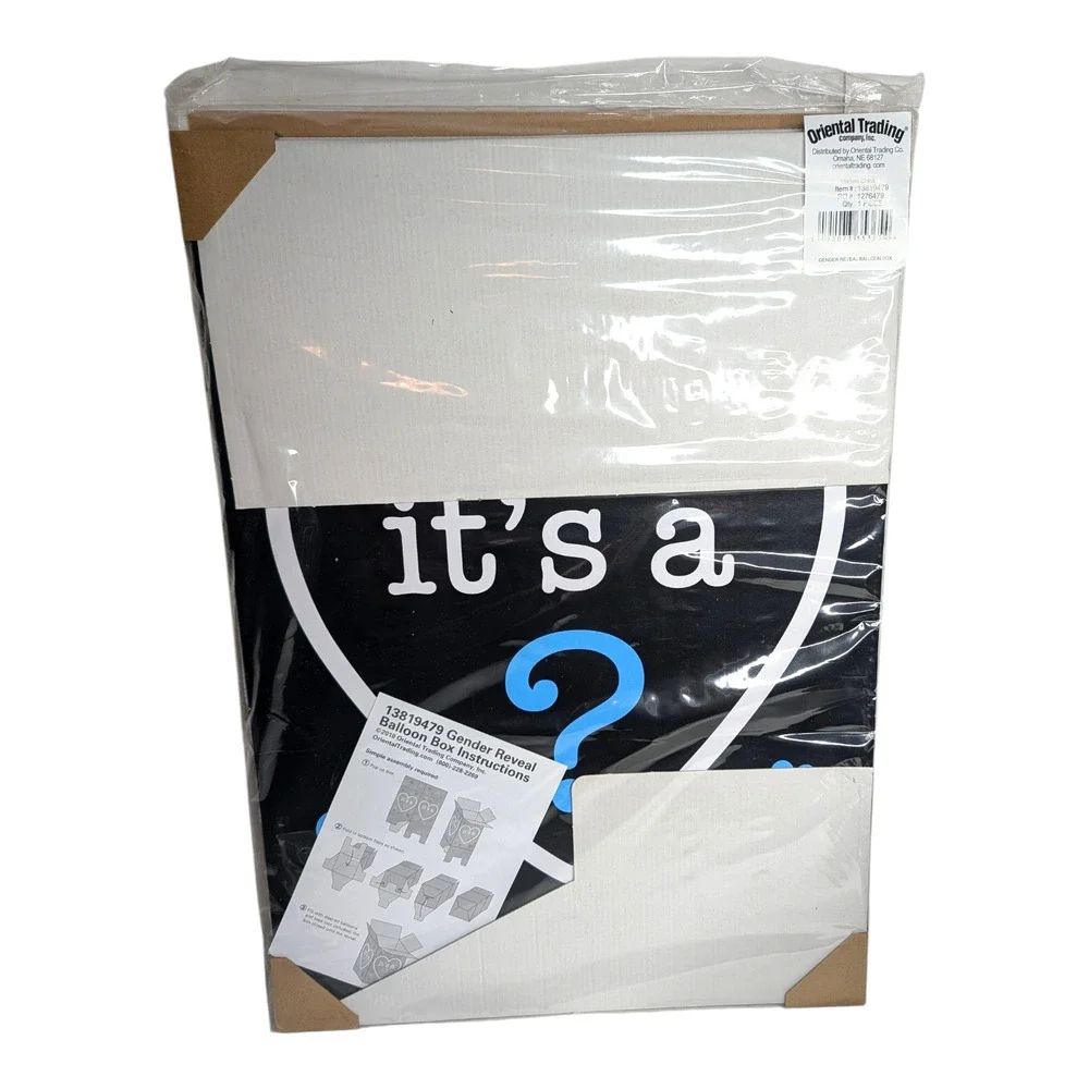 Oriental Trading Its a Boy or Girl Gender Reveal Party Balloon Box Brand New‎